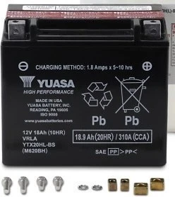 Yuasa High Performance Maintenance Free Motorcycle Battery YUAM620BH YTX20HL-BS Foto 1 de 1