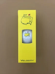 2025 Masters Titleist Velocity Sleeve of 3 Golf Balls  - Picture 1 of 2