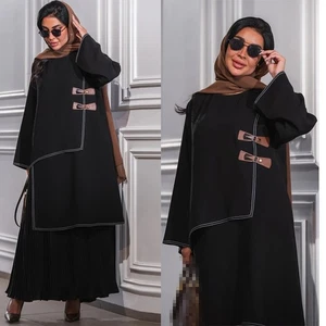 Elegante Maxi Vestido Largo Kaftan Mujeres Musulmanas Batas Pavo Abaya Vestidos de Cóctel - Imagen 1 de 16
