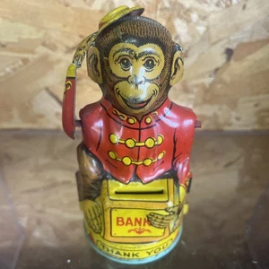 CAJA DE AHORROS MECÁNICA VINTAGE TIN J CHEIN MONKEY 558-G - Imagen 1 de 11