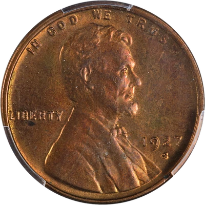 1927-S Lincoln Cent PCGS MS63 RB Great Eye Appeal Nice Strike - Image 1 of 4