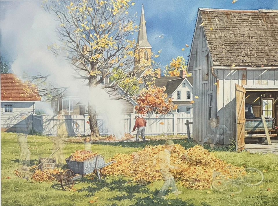 Impresión artística "fantasma" nostálgica Charles Peterson Burning Leaves S/N 26"x19,5" Foto 1 de 1