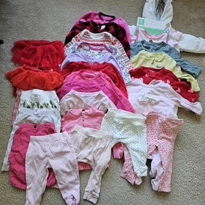 27pc baby girl clothing 3 6 month pants dress footie one piece jacket dress sets - Picture 1 of 6