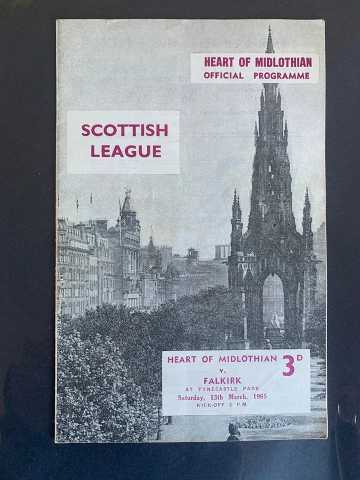 Heart of Midlothian v Falkirk 1965 - Image 1 of 1