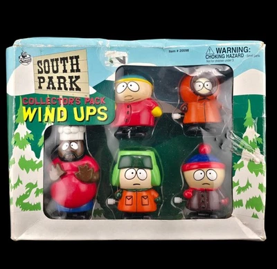 Paquete de Coleccionista South Park 1998 De Colección Juguetes de Cuerda Comedia Central Caja Abierta Foto 1 de 4