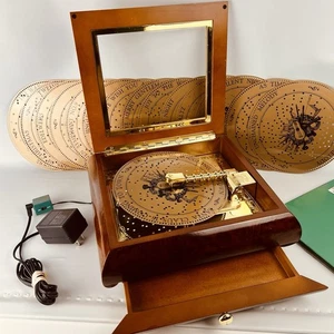 Vtg Mr. Christmas Holiday Symphonium Music Box 16 Disc Christmas & Classics - Picture 1 of 17