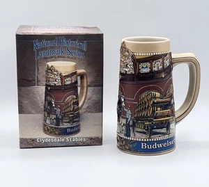 Vintage Budweiser Clydesdale Stables Bier Stein Krug Wahrzeichen Serie CS73 - Bild 1 von 16