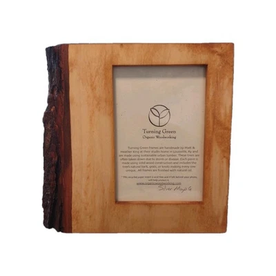 Rustic Unique Handcraft Picture Frame  Reclaimed Wood By Turning Green - Image 1 of 4
