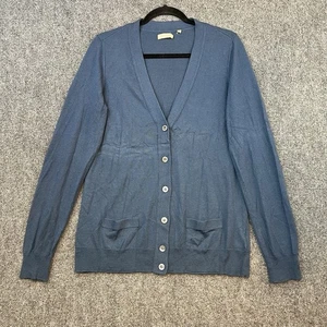 Martin + Osa Damen 70% Kaschmir 30% Seide Strickjacke Pullover L blau - Bild 1 von 11