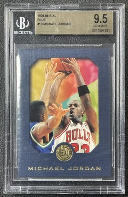 MICHAEL JORDAN BGS 9.5 1995-96 SKYBOX E-XL #10 BLUE BULLS 261 - Image 1 of 2