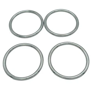 X4 10MM x 34MM Zinc Plated Round Rings - O Welded Steel Rope Webbing Chain - Bild 1 von 7