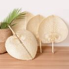 Mosquito Repellent Hand Fan Handmade Heart Shaped Bamboo Woven Fan Chinese S.HO