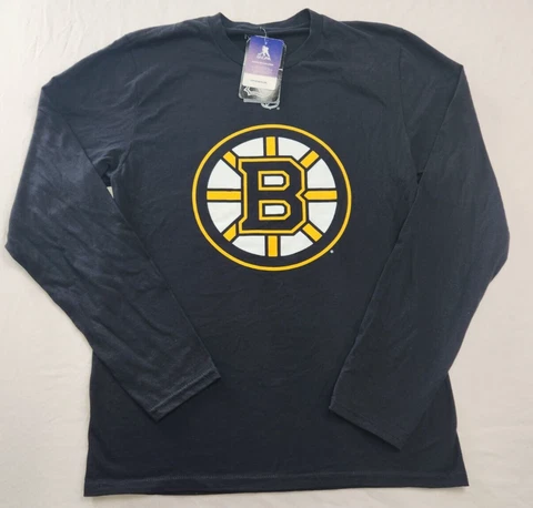 Fanatics Black Long Sleeve P Bergeron Boston Bruins T-Shirt Size S NHL Merch Cover