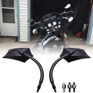 Black Motorcycle Rearview Mirrors For Harley Davidson Street Glide Special FLHX - Picture 1 of 13