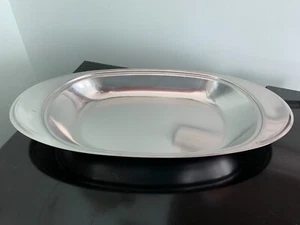 Vintage German Tischfein Stainless Steel Oval Oblong Serving Tray Bowl 18/10 - Picture 1 of 12