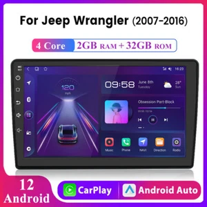Radio estéreo para coche Jeep Wrangler 2007-2016 Android 12 Carplay GPS navegación FM 32 GB - Imagen 1 de 12