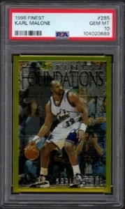 1996-97 Karl Malone Topps Finest Basketball Card #285 Graded PSA 10 Gem Mint - Bild 1 von 2