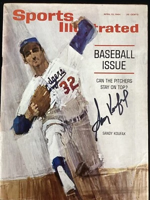 Sandy Koufax Signed Sports Illustrated 4/13/64 No Label Dodgers Autograph JSA - Image 1 of 4
