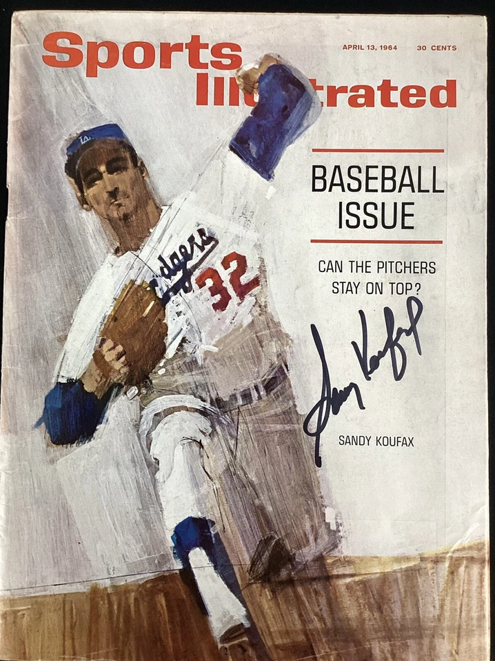 Sandy Koufax Signed Sports Illustrated 4/13/64 No Label Dodgers Autograph JSA - Image 1 of 4