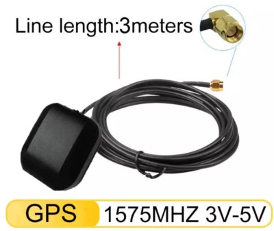 SMA MALE GPS Car Aerial Signal Antenna 3M RG174 Cable 1575MHz Magnetic Radio Map