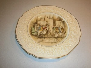 VINTAGE CROWN DUCAL FLORENTINE LARGE PLATE - MRS BARDELL FAINTS IN MR PICKWICKS - Picture 1 of 11