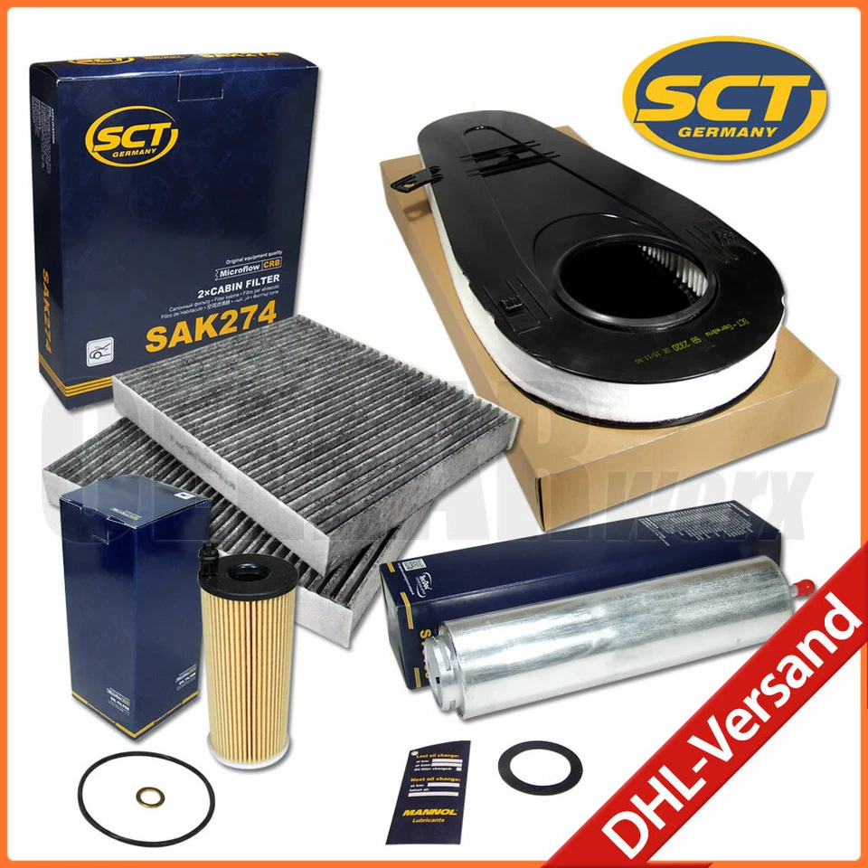 Inspektionspaket Filter Set BMW 5er F10 F11 518d 520d 525d 143+184+211+218 PS - Bild 1 von 1