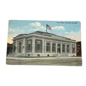 Postcard Post Office Parsons Kansas c1914 Vintage A540 - Picture 1 of 2