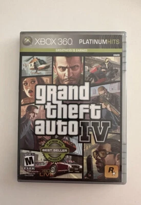 Grand Theft Auto IV (Xbox 360) Platinum Hits with Manual, no Map - Image 1 of 4