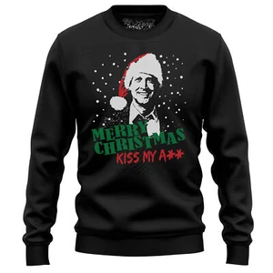 Merry Kiss My Ass Griswold sweatshirt - Hilarious Obama Santa Design! Funny Unis - Picture 1 of 47