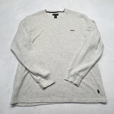 Polo Ralph Lauren Para Hombres XL Tejido Gofre Capa Base Térmica Salón Prendas para Dormir Camisa Foto 1 de 4