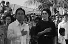 Ferdinand Marcos And His Wife Imelda Marcos At Christmas Cerem 1970S Old Photo