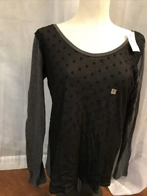 LOFT Mujer’s NUEVO Negro Pequeño Semi Transparente Superpuesto Manga Larga Top Camisa Blusa Nuevo con Etiquetas Foto 1 de 4