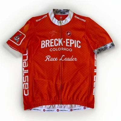 Camiseta deportiva de ciclismo Castelli Podio para Breck Epic Colorado MTB Race para hombre XL naranja Foto 1 de 4