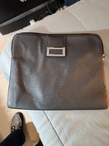 Bvlgari Parfums Black Cosmetic Makeup Bag Clutch Travel Case Large 11 x 9 - Picture 1 of 4