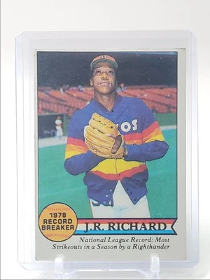J.R. RICHARD 1979 TOPPS RECORD BREAKER BASEBALL #203 Q0298 - Image 1 of 2