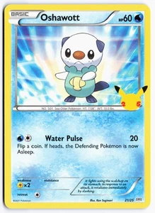 Promociones Oshawott Non Holo McDonald's 25 aniversario 021/025 casi nuevo - Imagen 1 de 2