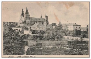 Cartolina Posen Poznań Duomo posta militare 1918 - Foto 1 di 2