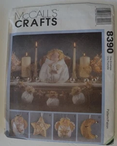McCalls 8390 Christmas Angel Ornament Wreath Garland Crafts Sewing Pattern - Picture 1 of 2