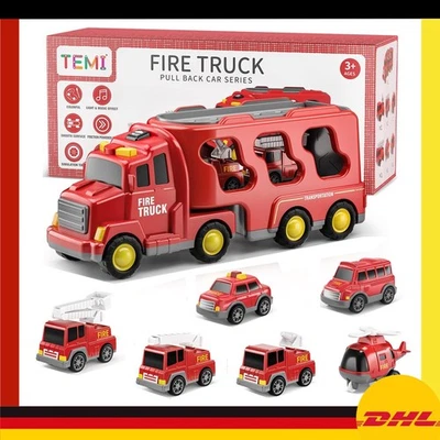 MARKENLOS 7IN1 Auto Spielzeug ab 2 Jahre Cars Spielzeug für Kinder Baby LKW Spielzeug DE