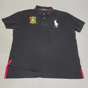 Polo Ralph Lauren Shirt Mens 2XL Big Pony Rugby Tennis Marine Supply Crest Vents - Picture 1 of 13
