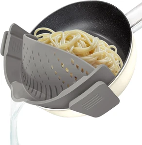 YEVIOR Clip on Strainer for All Pots Pan,Silicone Pasta Strainer Kitchen Gadgets - Picture 1 of 12