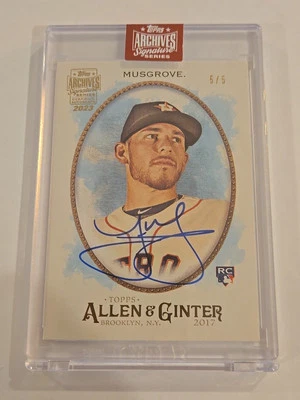 Joe Musgrove 2023 Topps Archives Signature Series 2017 Allen & Ginter Auto 5/5 - Image 1 of 4