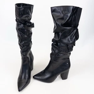 Simply Vera Vera Wang Women's Tall Scrunch Boots Size 9 MED Black High Heel READ - Picture 1 of 18