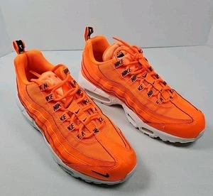 Nike Air Max 95 Premium Overbranded 2018 Mens Orange Sneaker Sz 9.5 | 538416-801 - Picture 1 of 18