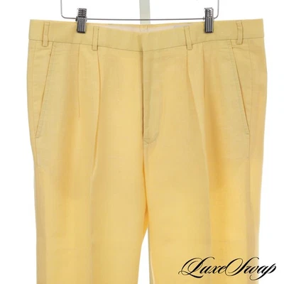 Pantalones The English Sports Shop Bermuda Islander mezcla de lino limón 36 sin precio base Foto 1 de 4