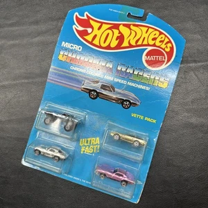 Hot Wheels Mattel Micro Chroma Racers Vette Pack 1989 4975 años 80 90 coches de juguete - Imagen 1 de 12