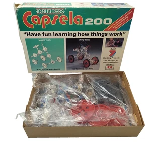Capsela 200 IQ Builders Motorised Hot Rod 1980s Open Box Sealed Contents - Picture 1 of 13
