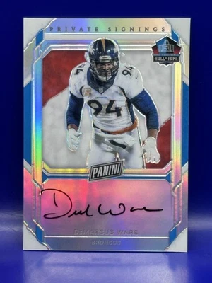 2025 Panini VIP Gold Pack DeMarcus Ware OC AUTO SILVER Class of 2023 20/25 #DW - Image 1 of 2