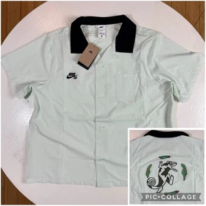 Nike SB Olympics 2024 Men Size LARGE S/S Bowler Shirt Barely Green FZ4058-394 L - Picture 1 of 11