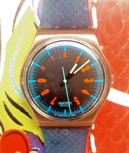 Swatch Watch ICEBREAKER GX113 1989 Standard Gents Rare Vintage Swiss Made Quartz - Foto 1 di 10